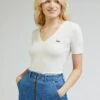 Lee V Neck - T-Shirt Basique - Ecru -Lee Boutique 05c877b307fa4a88b8f74cf0a0eb5b2e