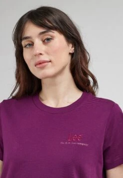 Lee Small Logo Tee - T-Shirt Imprimé - Foxy Violet -Lee Boutique 3e45ee755a314163af039f4c65fa1be6