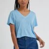Lee V Neck Tee - T-Shirt Basique - Shasta Blue 1 Lee V Neck Tee - T-Shirt Basique - Shasta Blue -Lee Boutique 53b48f2d99f64e64b70eb6ac5a797eb0