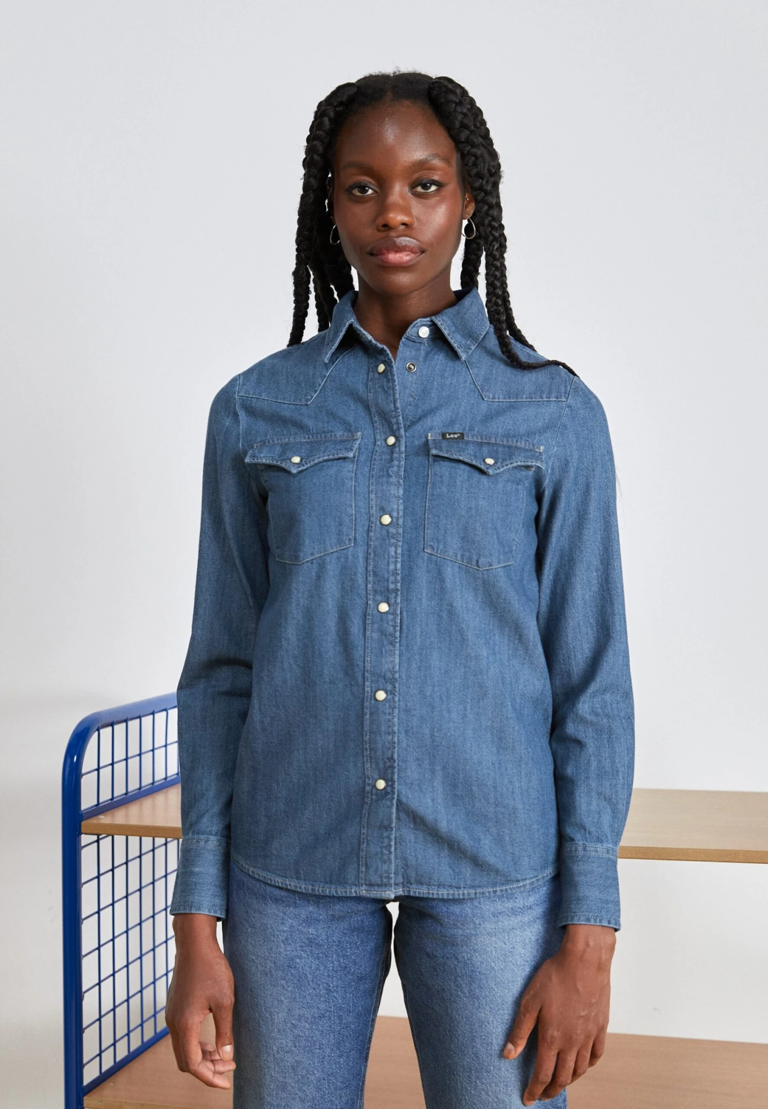 Lee Western - Chemisier - Mid Blues 3 Lee Western - Chemisier - Mid Blues
