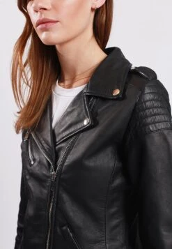 Lee Cooper Bojana - Veste En Cuir - Black -Lee Boutique 5a4659c234744190985ae2012aa399e1