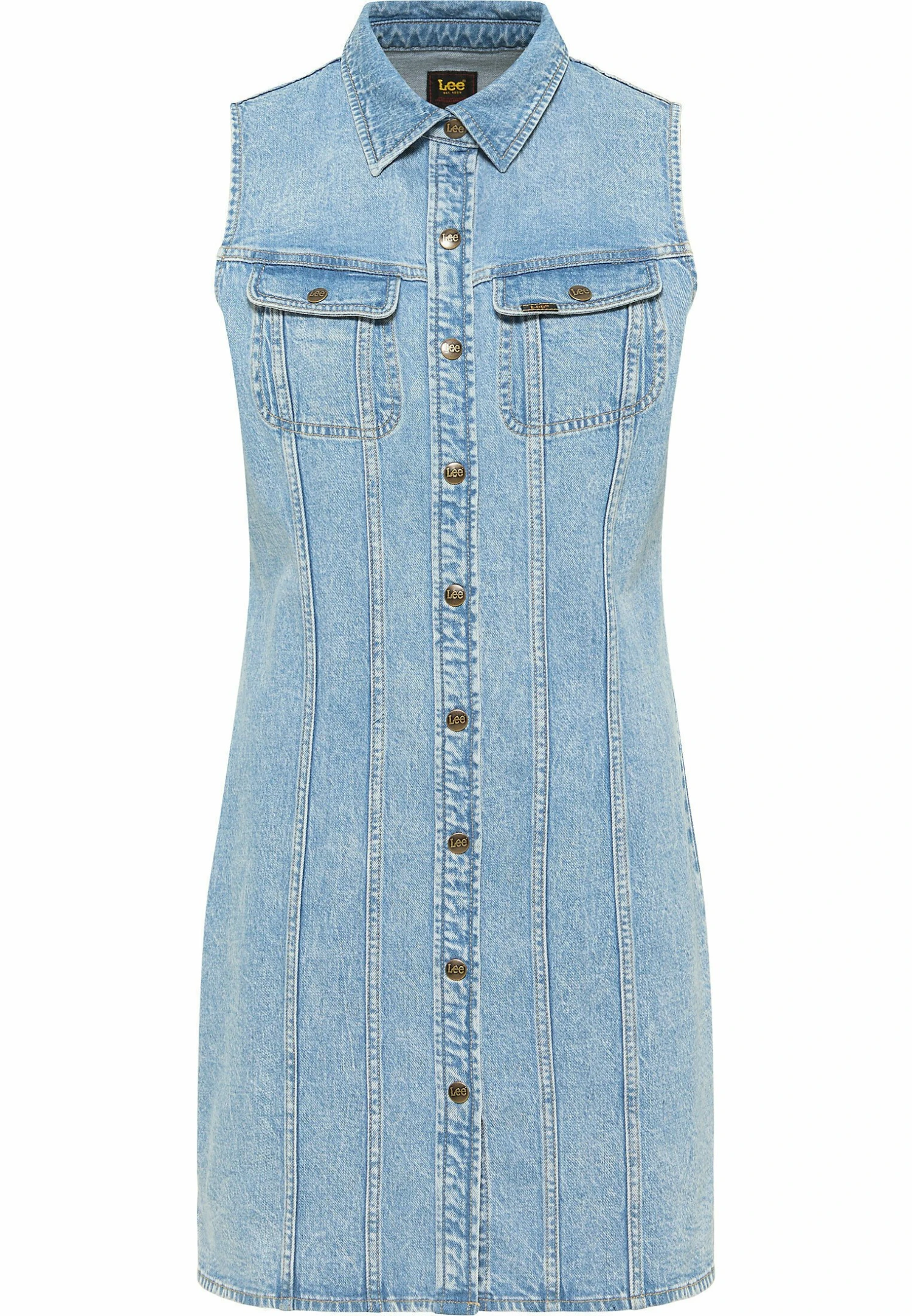 Sleeveless - Robe En Jean - Frosted Blue 7 Sleeveless - Robe En Jean - Frosted Blue – Image 5