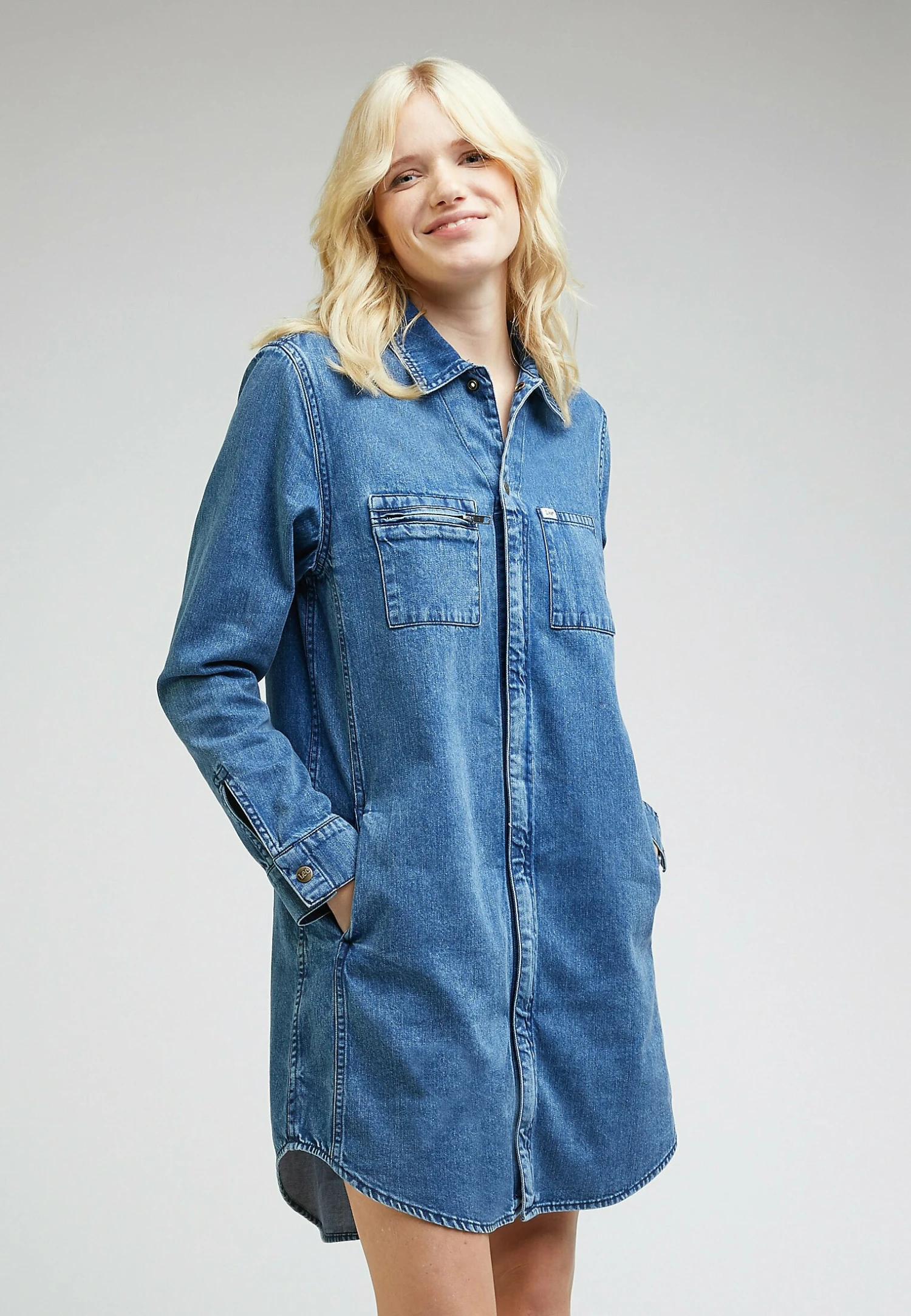 Lee Unionall - Robe En Jean - Hazy Indigo 3 Lee Unionall - Robe En Jean - Hazy Indigo
