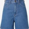 Lee Shorts En Jean Wide Leg Jean Femme Bleu