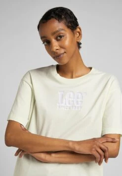 Lee Relaxed Crew Tee - T-Shirt Imprimé - Canary Green -Lee Boutique 7341b9d10dfc40f58c377e01d547f510