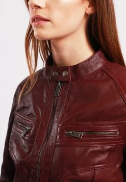 Lee Cooper Bethanie - Veste En Cuir - Oxblood 9 Lee Cooper Bethanie - Veste En Cuir - Oxblood -Lee Boutique 81df1075c5a9479bac7ef34873b8bd48