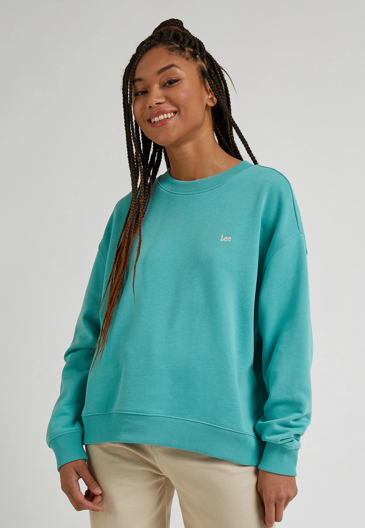 Lee Crew Sws - Sweatshirt - Dusty Jade 3 Lee Crew Sws - Sweatshirt - Dusty Jade