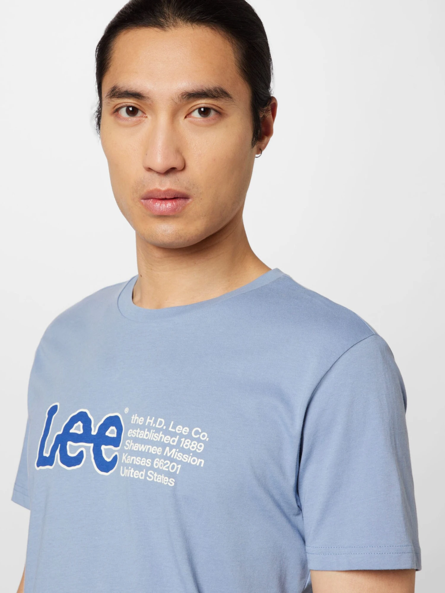 Lee T-shirts T-Shirt Homme Bleu-gris / Bleu Foncé 4 Lee T-shirts T-Shirt Homme Bleu-gris / Bleu Foncé – Image 2