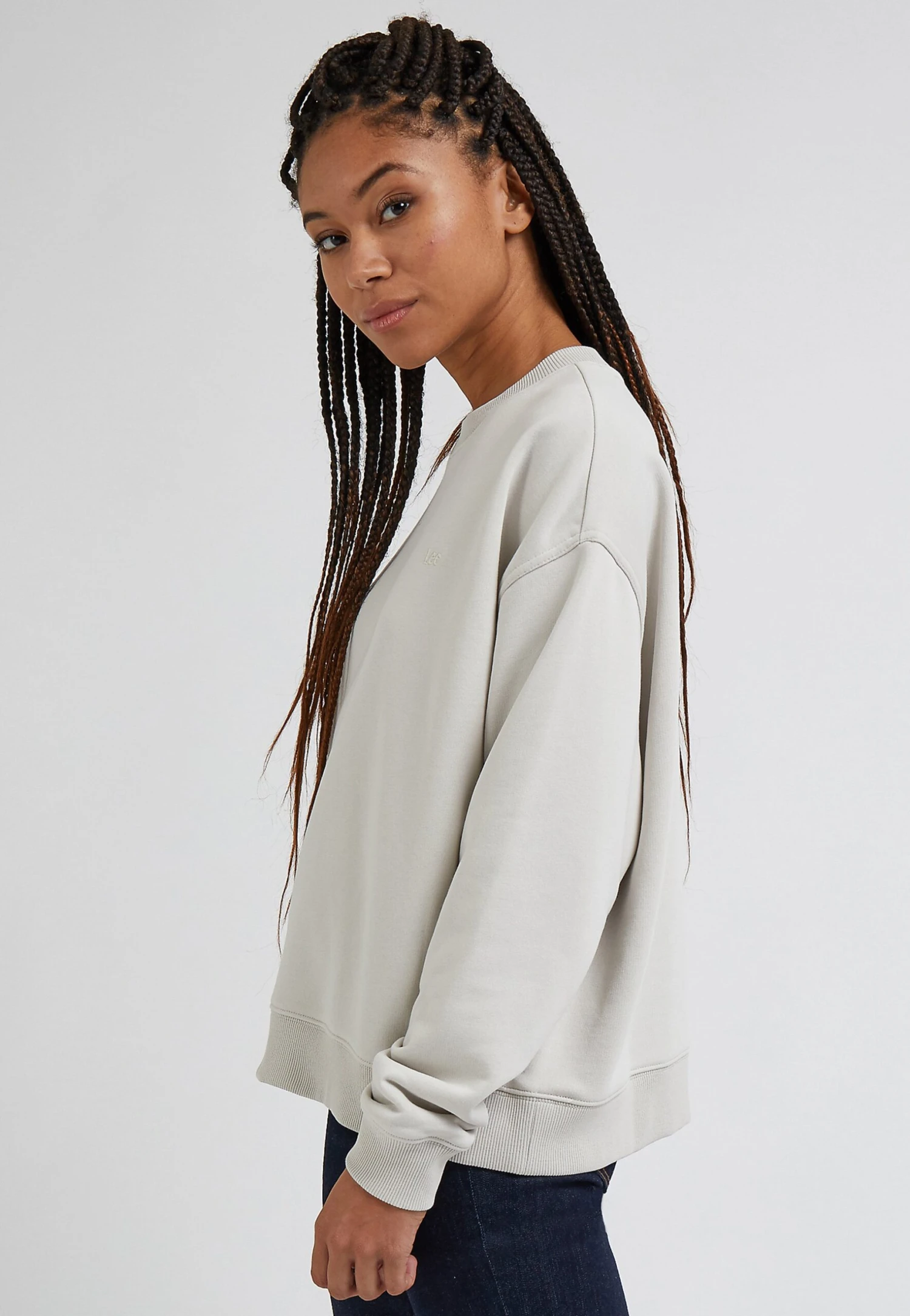 Lee Crew Sws - Sweatshirt - Foggy Gray 6 Lee Crew Sws - Sweatshirt - Foggy Gray – Image 4