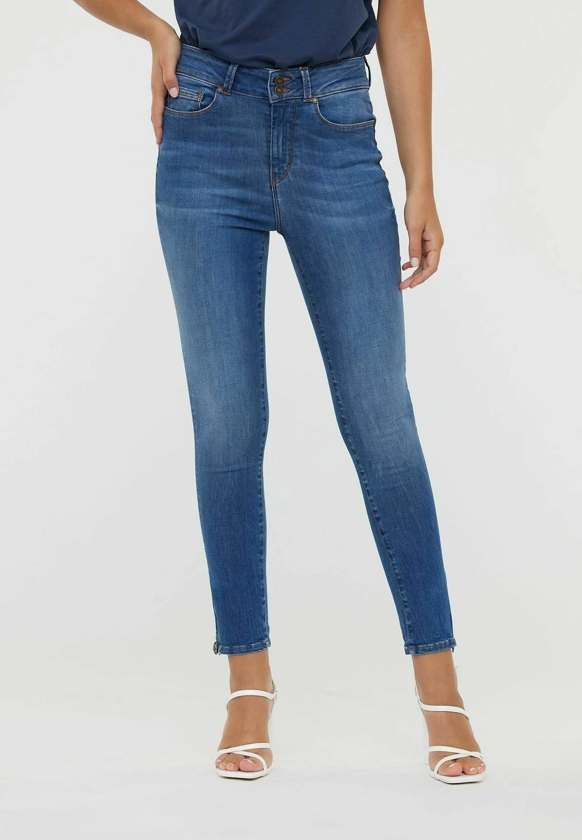 Lee Cooper Lc115F - Jean Slim - Medium Bright Blue 3 Lee Cooper Lc115F - Jean Slim - Medium Bright Blue