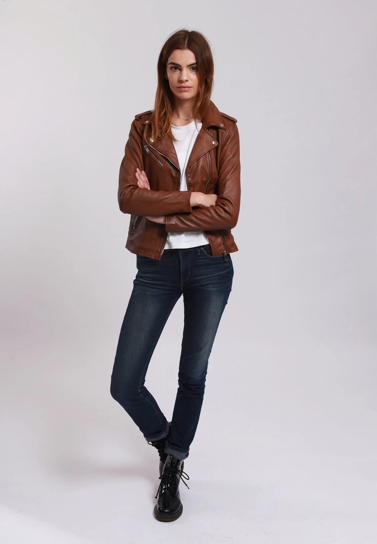 Lee Cooper Bella - Veste En Cuir - Cognac 4 Lee Cooper Bella - Veste En Cuir - Cognac – Image 2