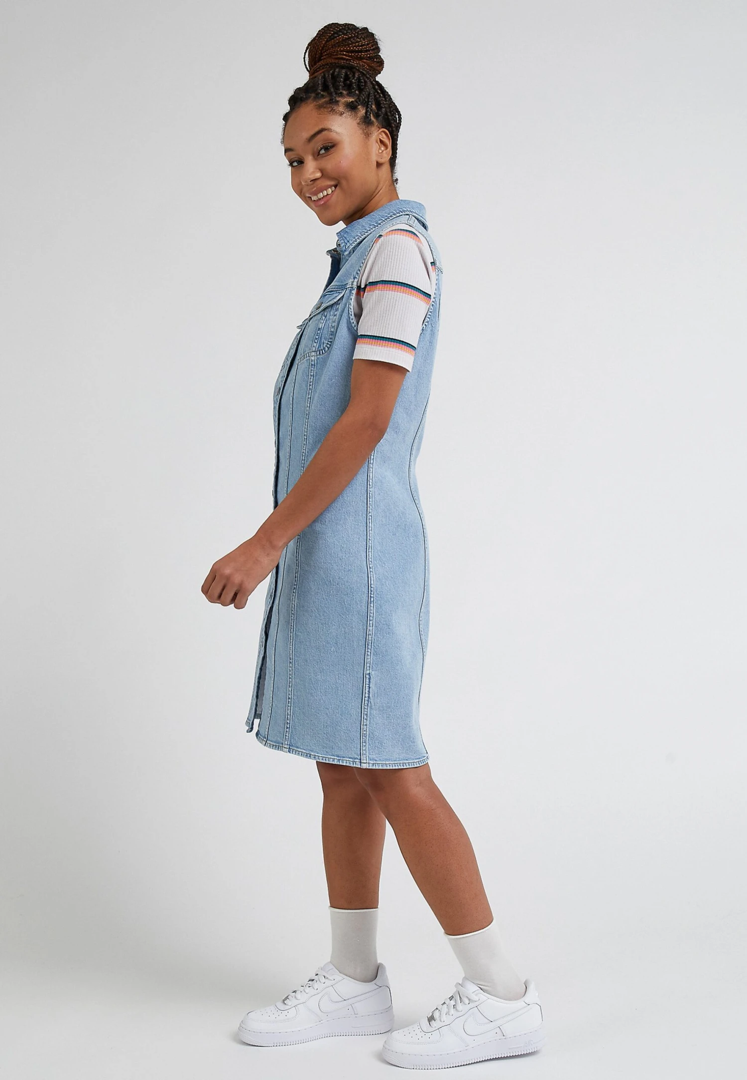 Sleeveless - Robe En Jean - Frosted Blue 4 Sleeveless - Robe En Jean - Frosted Blue – Image 2