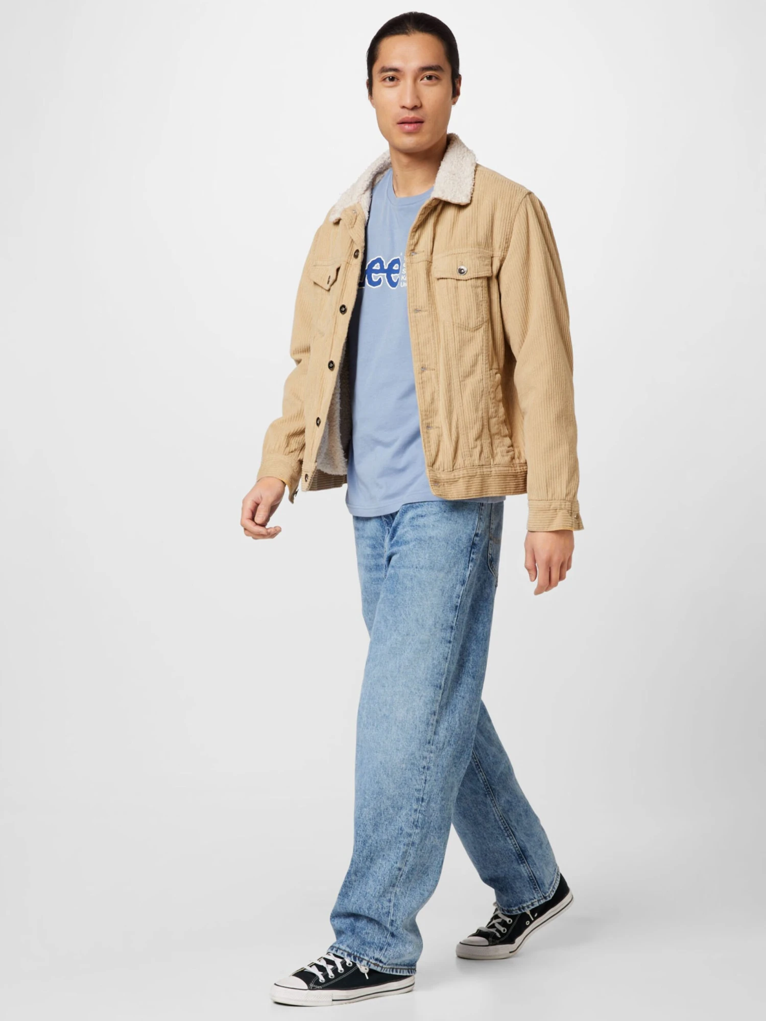 Lee T-shirts T-Shirt Homme Bleu-gris / Bleu Foncé 7 Lee T-shirts T-Shirt Homme Bleu-gris / Bleu Foncé – Image 5