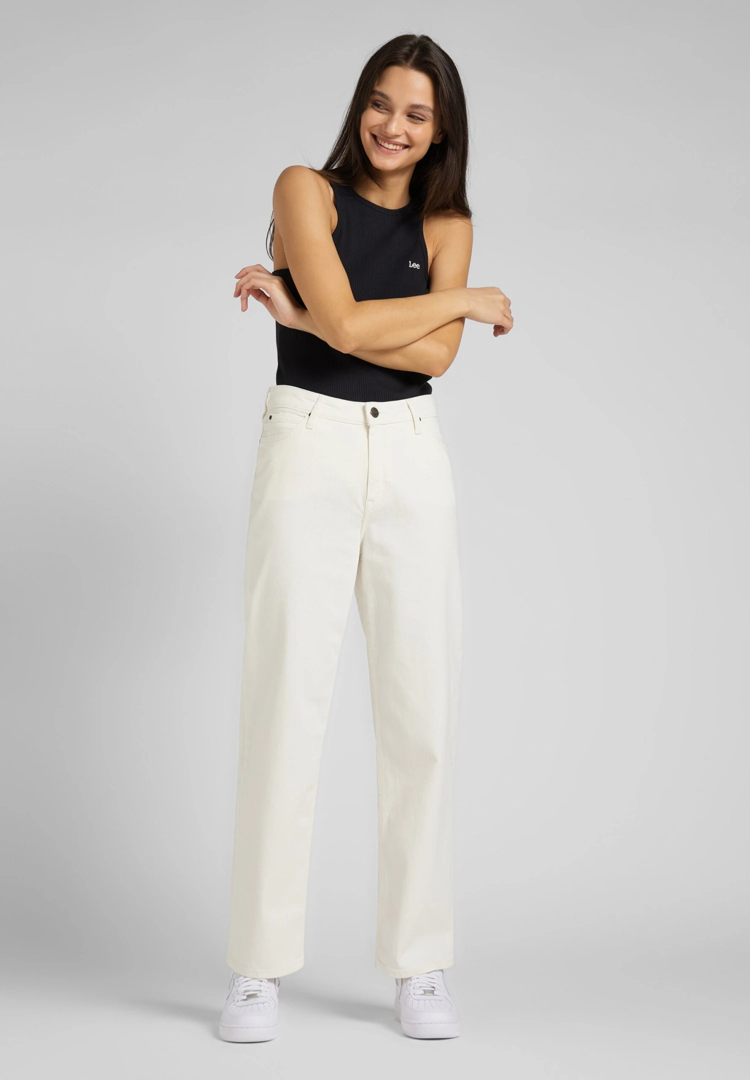 Lee Wide Leg Long - Jean Boyfriend - White 4 Lee Wide Leg Long - Jean Boyfriend - White – Image 2