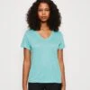 Lee V Neck Tee - T-Shirt Basique - Dusty Jade