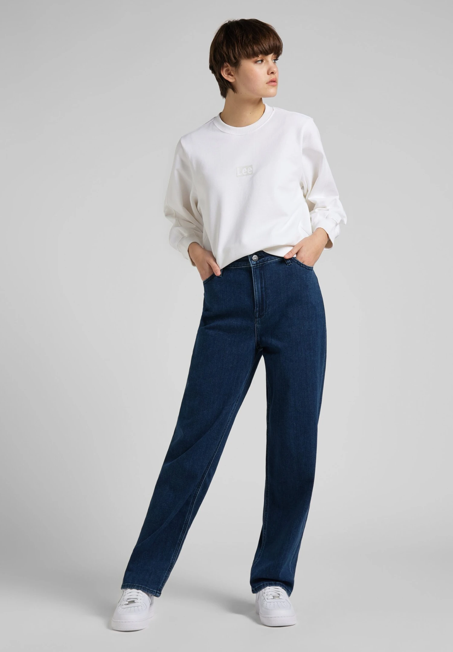 Lee Shrunken - Sweatshirt - Bright White 4 Lee Shrunken - Sweatshirt - Bright White – Image 2