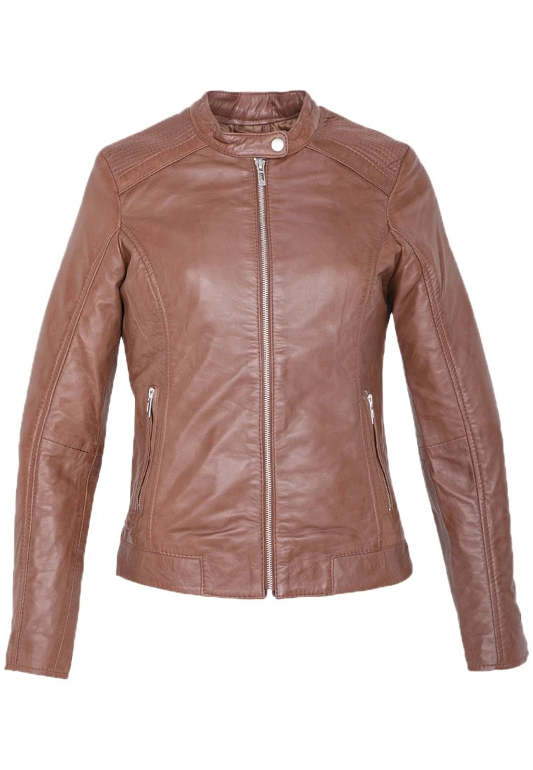 Lee Cooper Veste En Cuir - Cognac 3 Lee Cooper Veste En Cuir - Cognac
