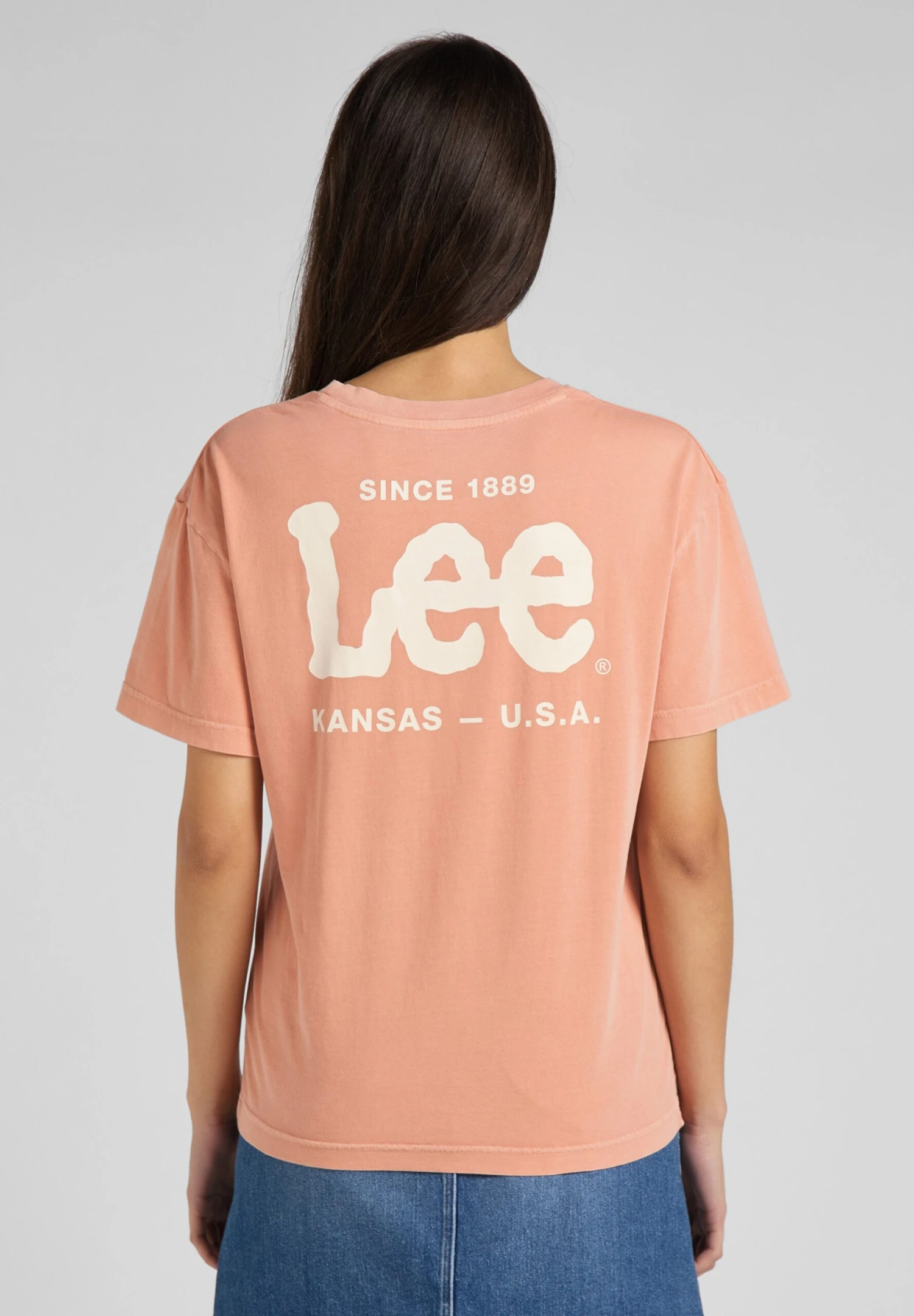 Lee Crew Neck Tee - T-Shirt Imprimé - Coral 5 Lee Crew Neck Tee - T-Shirt Imprimé - Coral – Image 3