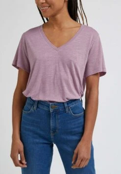 Lee V Neck - T-Shirt Basique - Violett