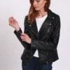 Lee Cooper Beline - Veste En Cuir - Black -Lee Boutique efae1776c1564fb2b06ad32eaacb8dc1