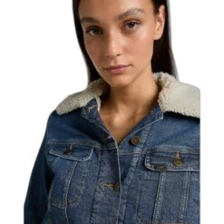 Veste En Jean Femme Lee Sherpa Rider West -Lee Boutique lee l54vfamk bleu 5